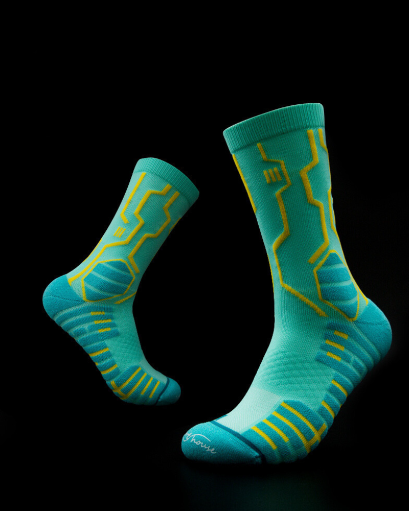 Cyberpunk Circuit Mid-calf Socks