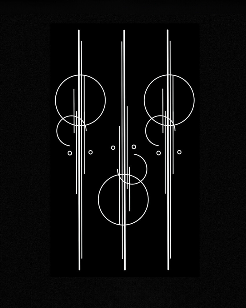 Line Minimalist Cyberpunk Tattoo