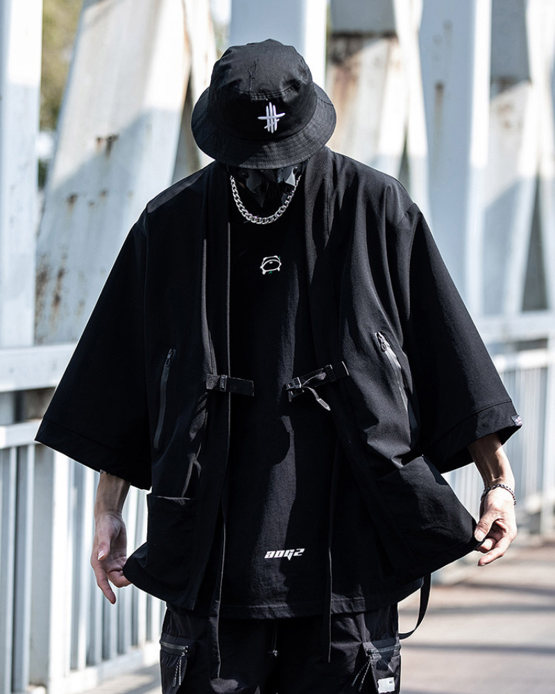 Kimono,techwear jacket, tech jacket,cyberpunk jacket, cyberpunk techwear jacket, cyberpunk samurai jacket, samurai jacket cyberpunk,ninja costume,ninja halloween costume,samurai jacket,cyberpunk style jacket,techwear,tech wear,affordable techwear,techwear fashion,Japanese techwear