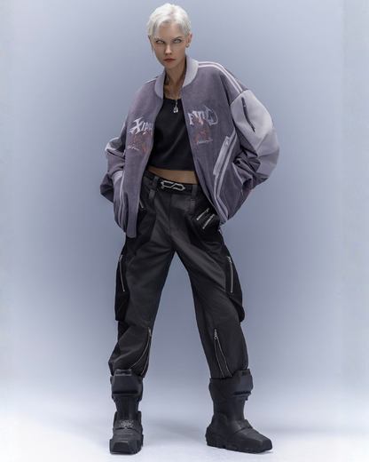 XIPHEVIL Cyberpunk Outfits Wide-Leg Techwear Pants