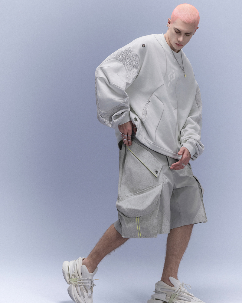 XIPHEVIL Cyberpunk Outfits High-Street Crewneck Sweatshirt