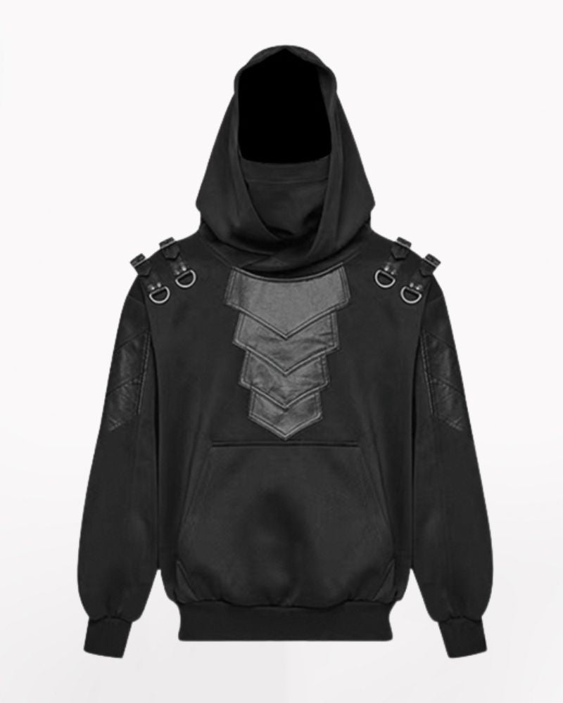 Cyberpunk Oversize Armored Pullover Hoodie
