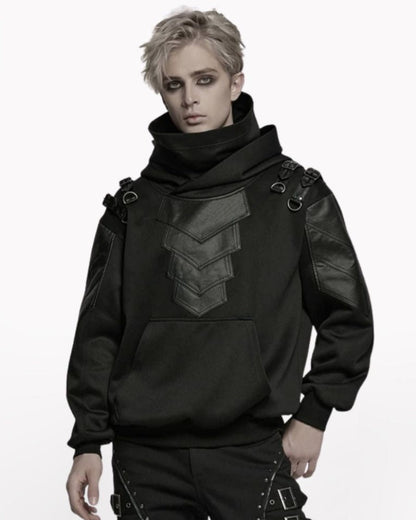 Cyberpunk Oversize Armored Pullover Hoodie