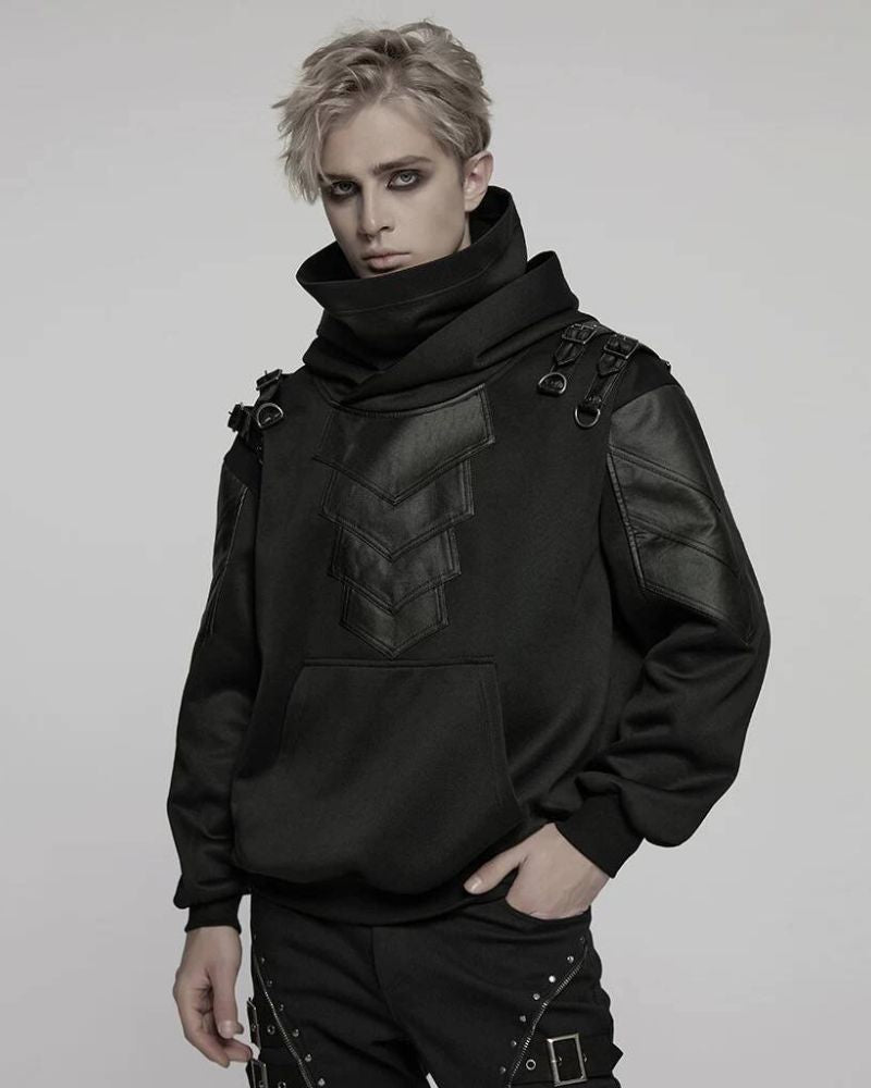 Cyberpunk Oversize Armored Pullover Hoodie
