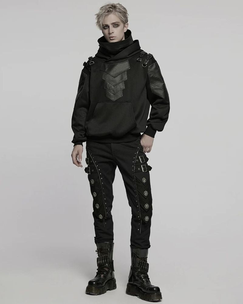 Cyberpunk Oversize Armored Pullover Hoodie