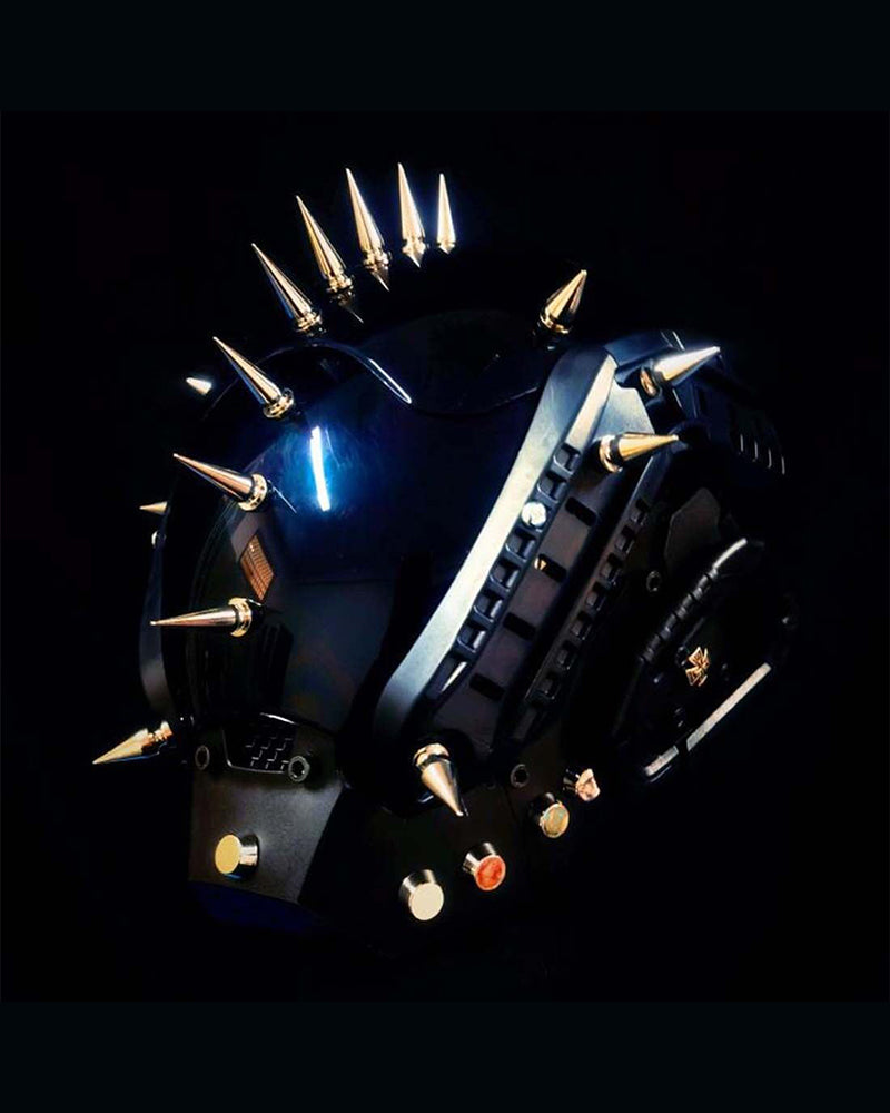 Cyberpunk Party Rivet Helmet Mask