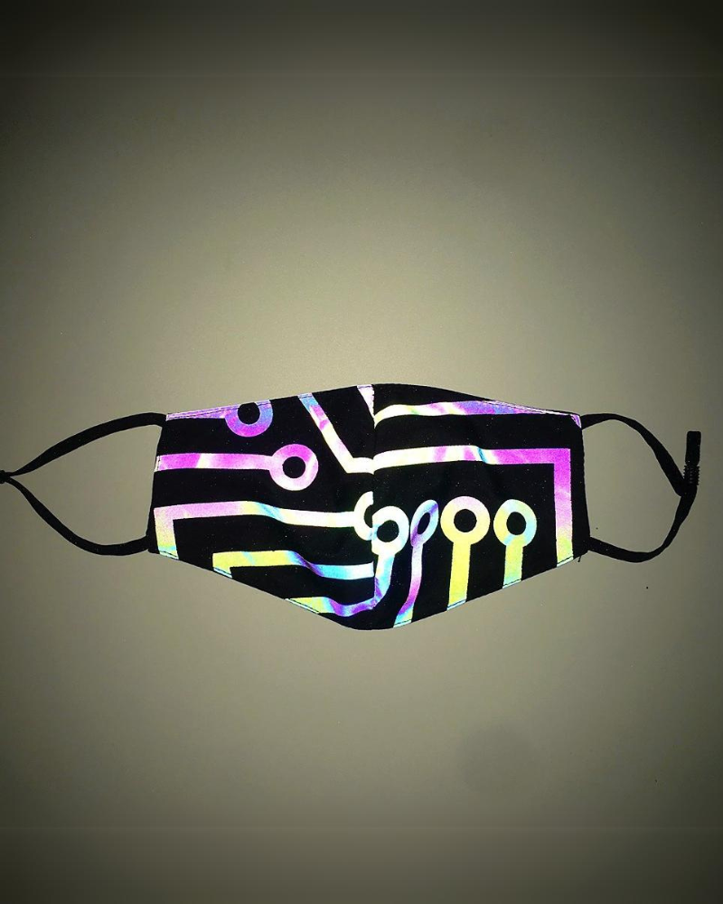 Cyberpunk Rainbow Reflective Face Mask