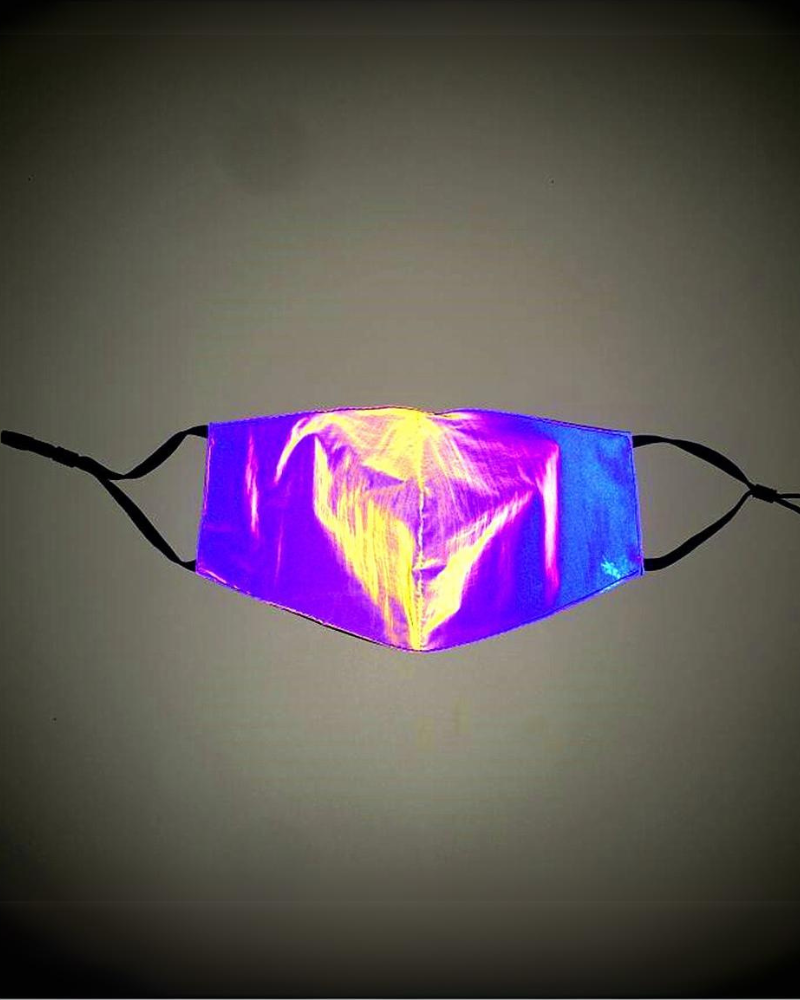 Cyberpunk Rainbow Reflective Face Mask