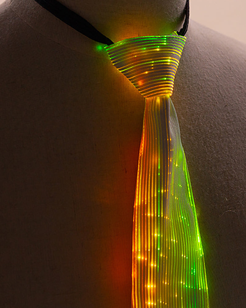 Cyberpunk Rave Clothing Luminous Necktie