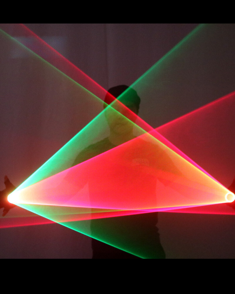 Cyberpunk Red&amp;Green Laser Light Up Gloves