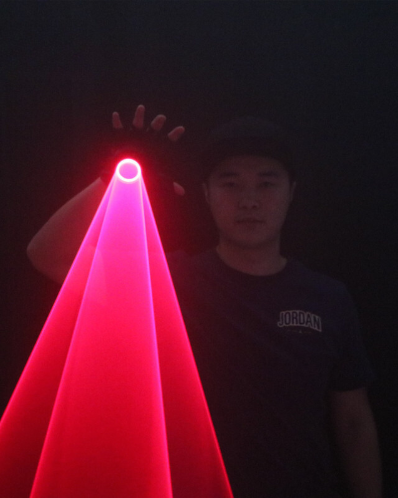 Cyberpunk Red&amp;Green Laser Light Up Gloves