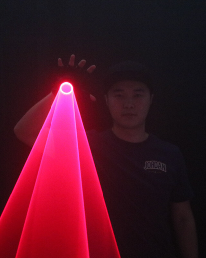 Cyberpunk Red&amp;Green Laser Light Up Gloves