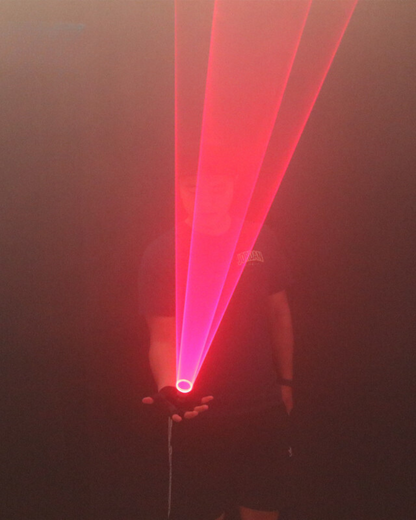 Cyberpunk Red&amp;Green Laser Light Up Gloves