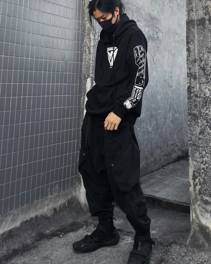 Cyberpunk Techwear Skull Hoodie