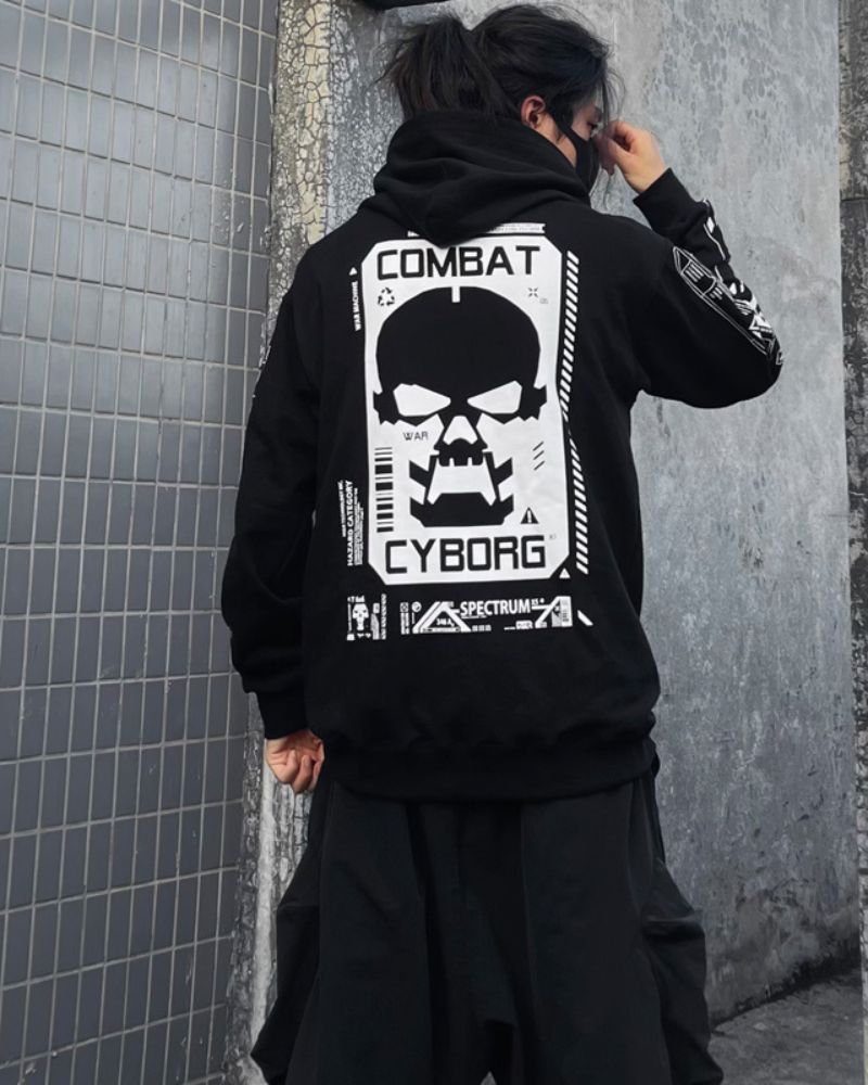 Cyberpunk Techwear Skull Hoodie