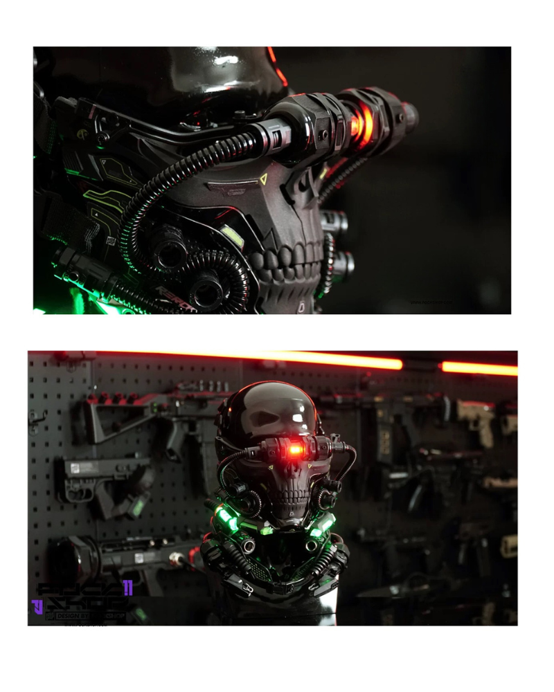 Cyberpunk Skull Half Face Mask