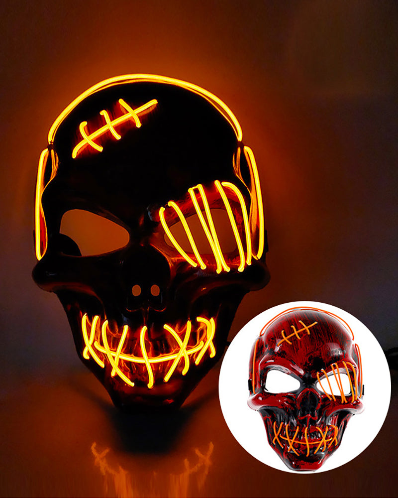 Cyberpunk LED Skull Ghost Face Mask