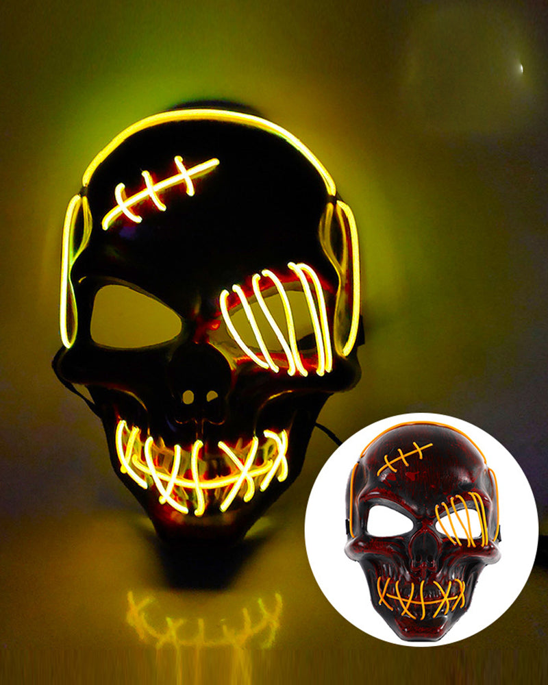 Cyberpunk LED Skull Ghost Face Mask