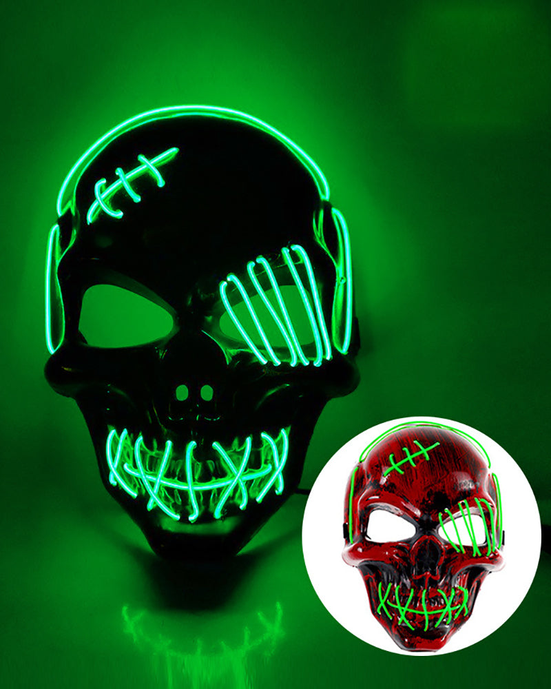 Cyberpunk LED Skull Ghost Face Mask