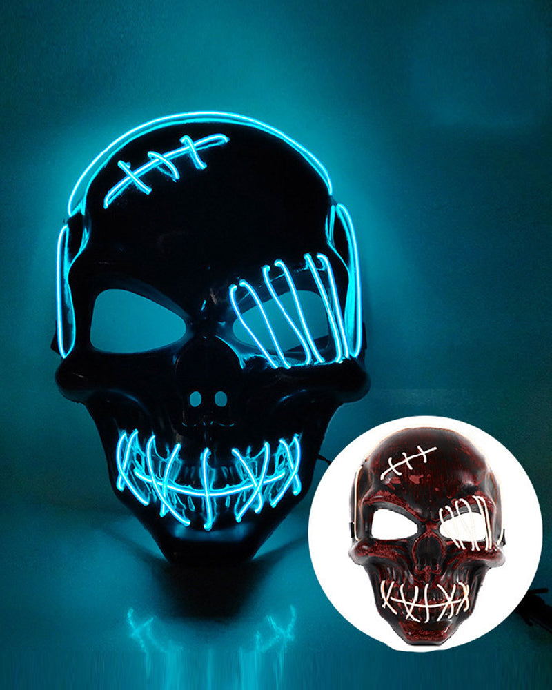 Cyberpunk LED Skull Ghost Face Mask