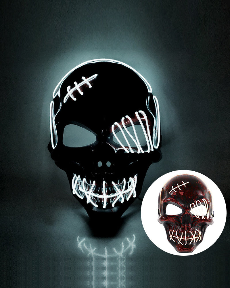 Cyberpunk LED Skull Ghost Face Mask