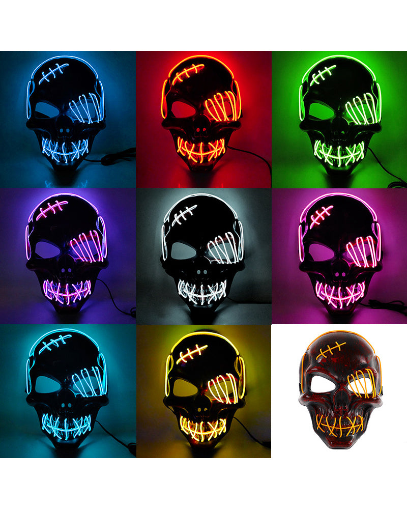 Cyberpunk LED Skull Ghost Face Mask – Techwear Official