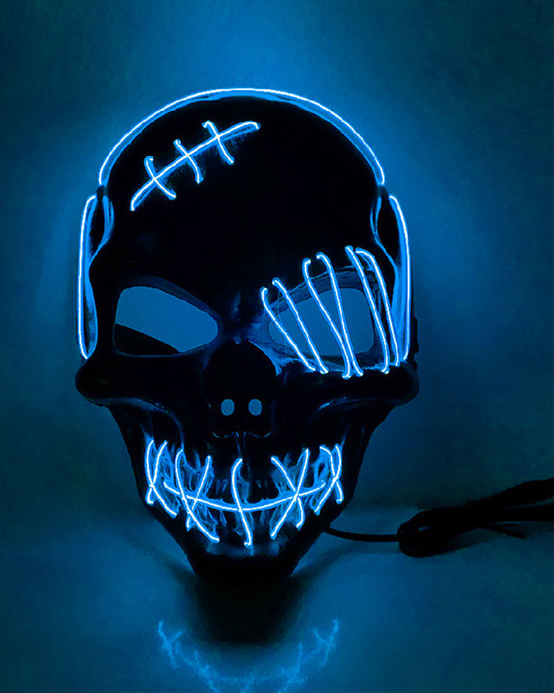 Cyberpunk LED Skull Ghost Face Mask