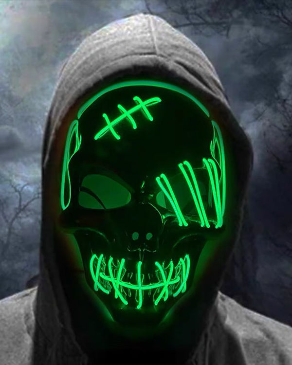 Cyberpunk Skull LED Mask