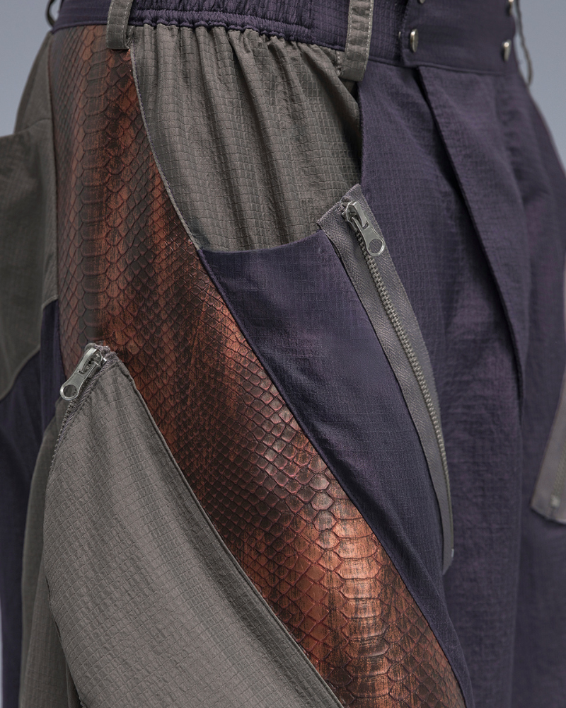 XIPHEVIL Cyberpunk Street-Style Star Arc Cocoon Pocket Shorts - Men