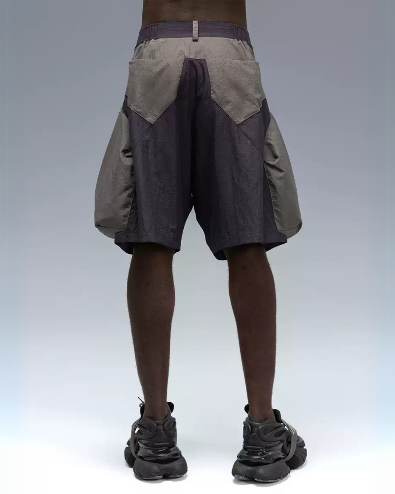 XIPHEVIL Cyberpunk Street-Style Star Arc Cocoon Pocket Shorts - Men