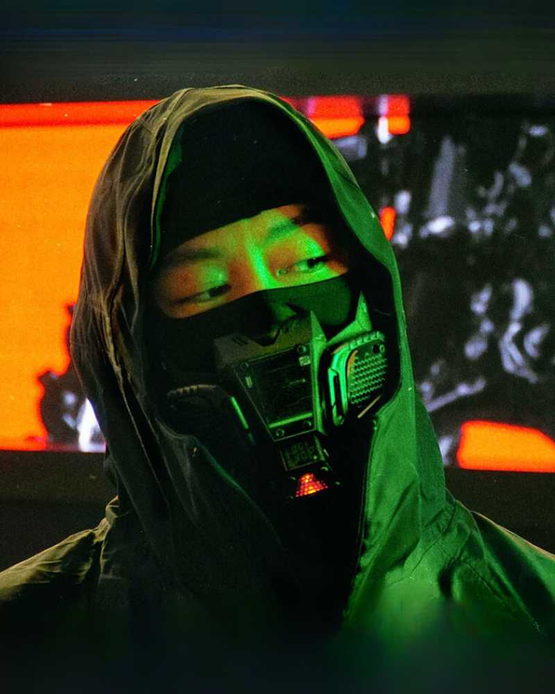 Cyberpunk Tech Half Face Mask