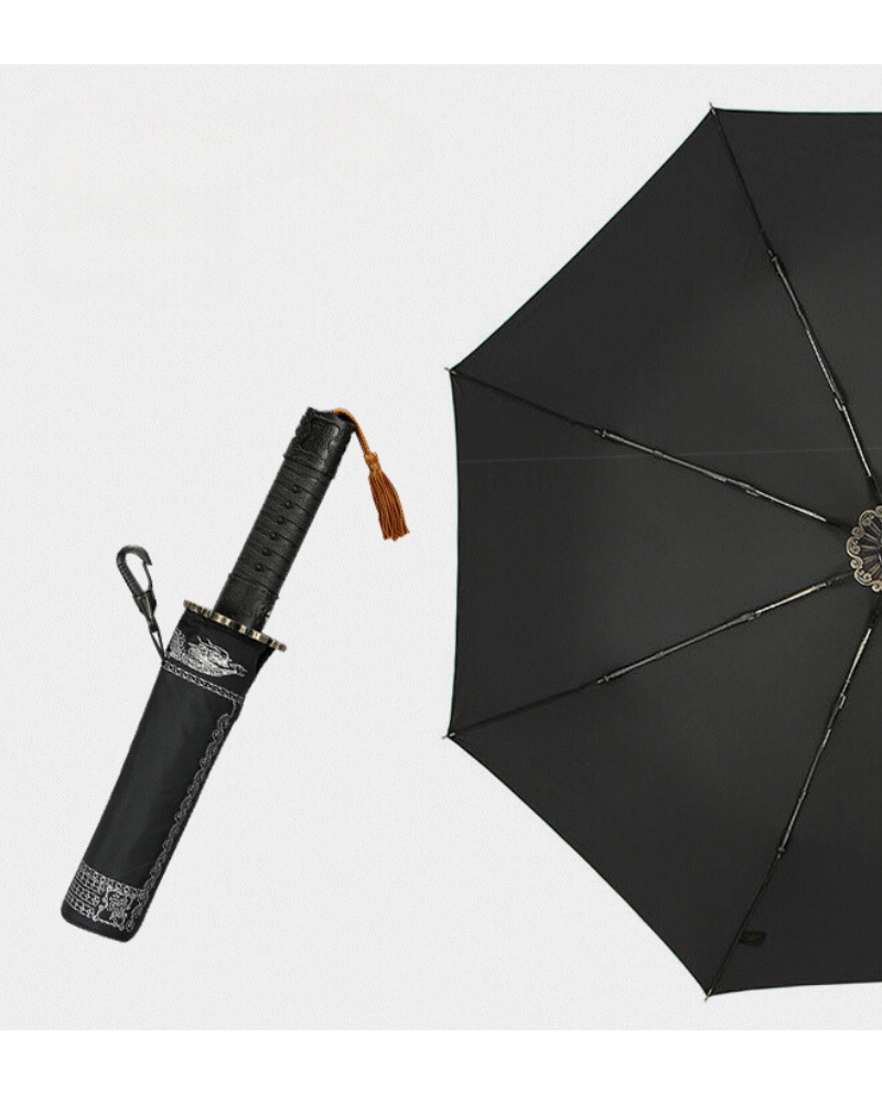 Cyberpunk Techwear Mini Katana Umbrella