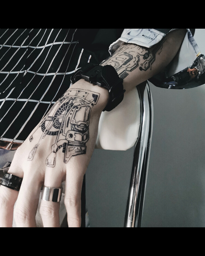 Cyberpunk Waterproof Hand Tattoo