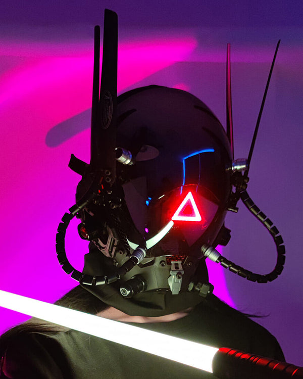 Cyberpunk Wing LED Helmet Mask| Cyberpunk Helmet