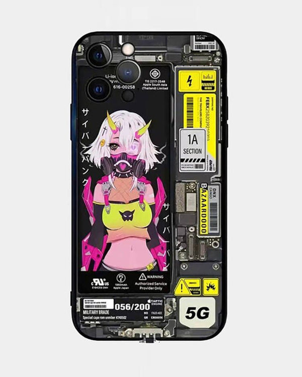 Cyberpunk Anime Girl Luminous Phone Case