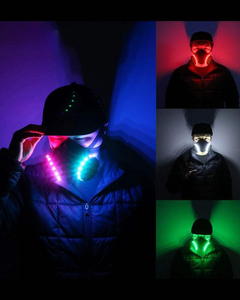 Cyberpunk Bar DJ Party LED Colorful Mask