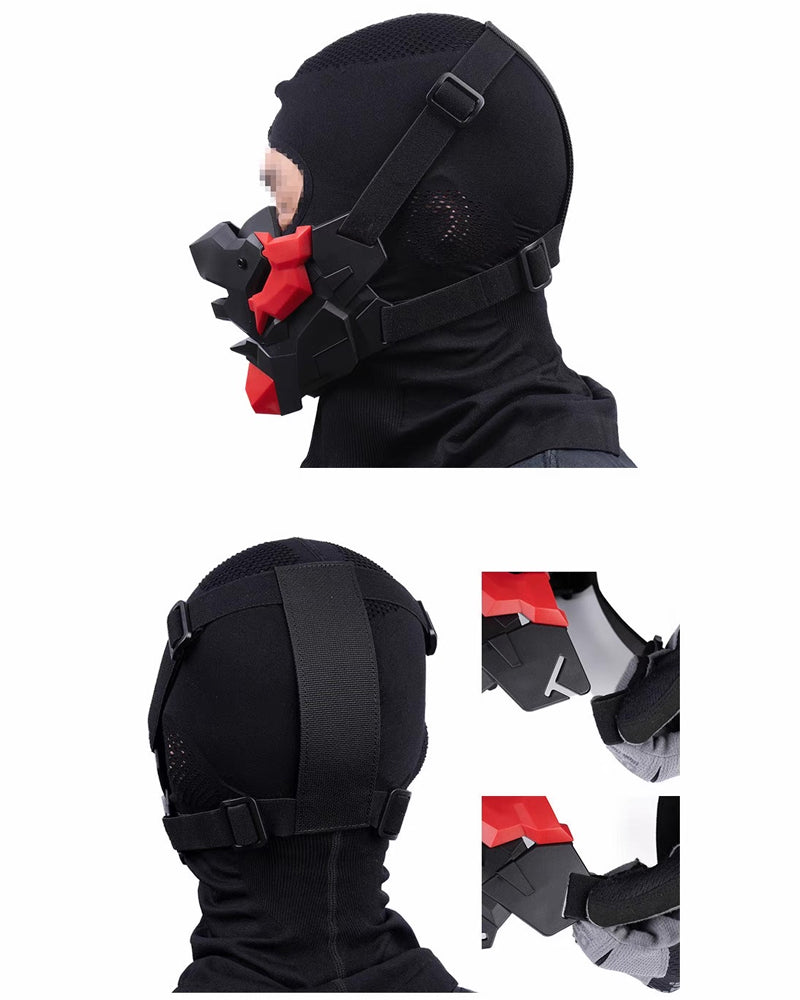 Cyberpunk Breathable Silicone Mechanic Cosplay Half Face Mask