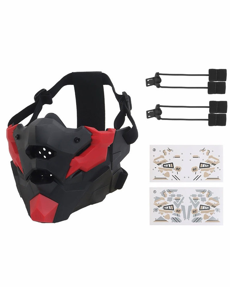 Cyberpunk Breathable Silicone Mechanic Cosplay Half Face Mask