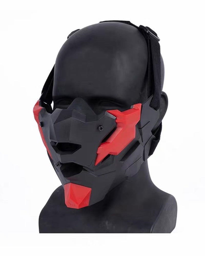 Cyberpunk Breathable Silicone Mechanic Cosplay Half Face Mask