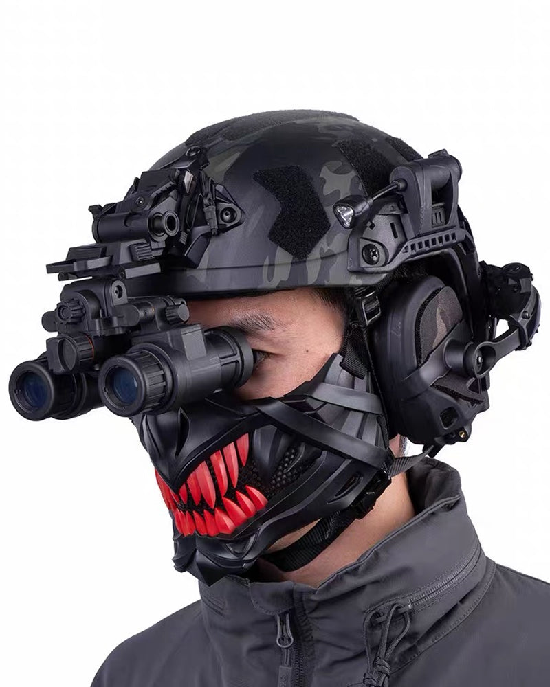 Cyberpunk Breathable Wire Mesh Cosplay Half Face Mask