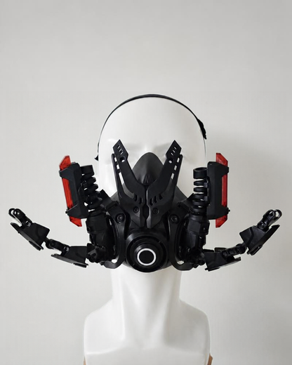 Cyberpunk Cosplay Glowing Mechanical Mask