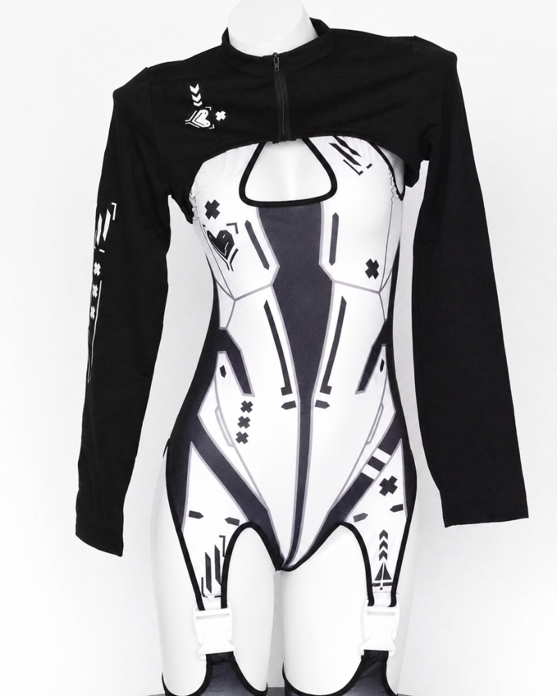 Cyberpunk Futuristic Cut-out Bodysuit
