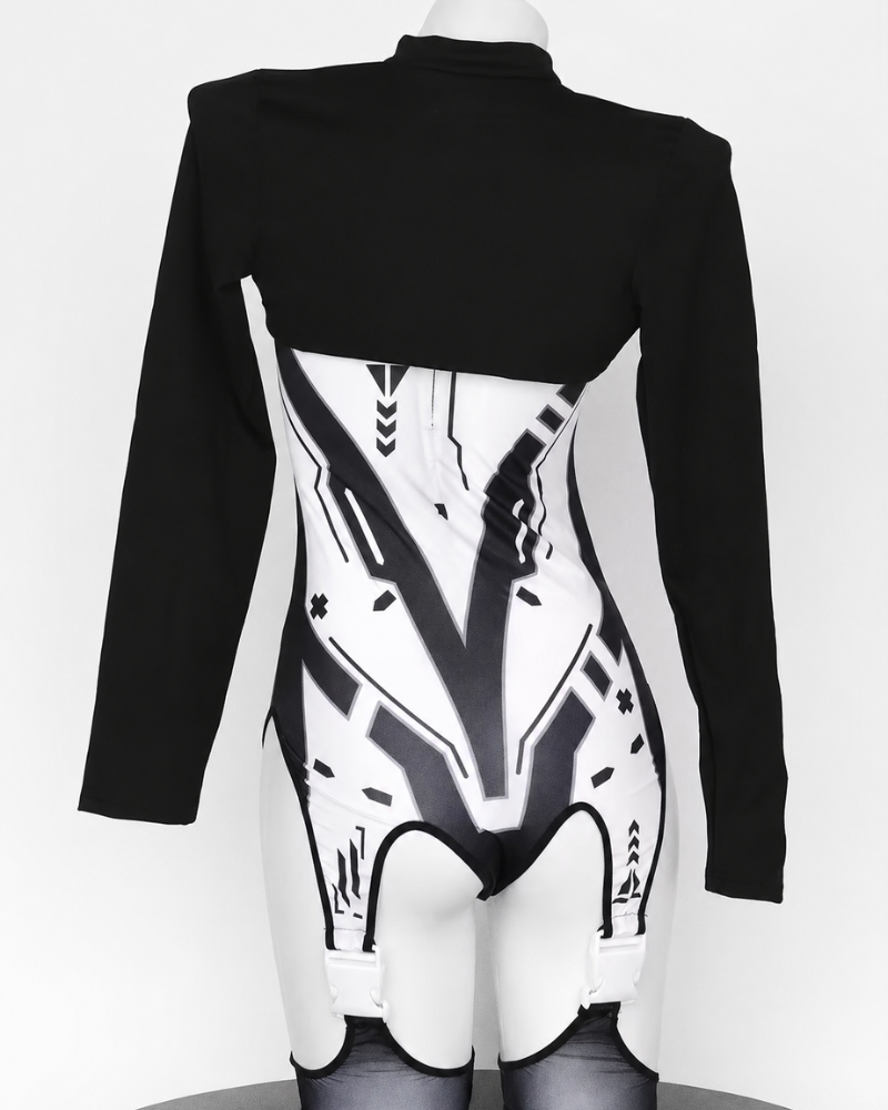 Cyberpunk Futuristic Cut-out Bodysuit