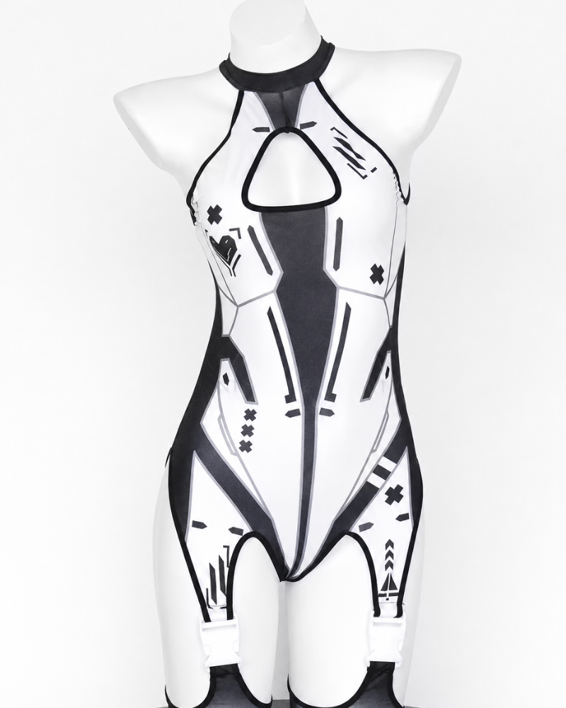 Cyberpunk Futuristic Cut-out Bodysuit