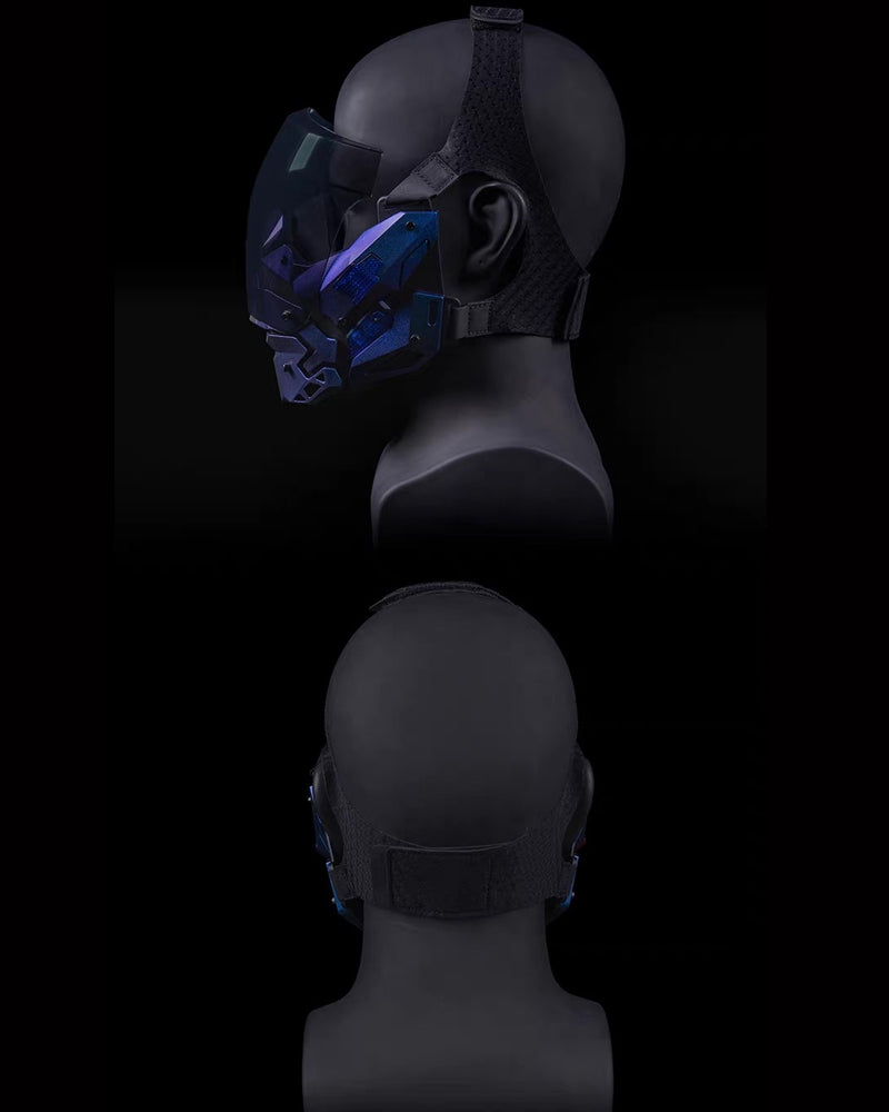 Cyberpunk Futuristic Cosplay Half Face Mask
