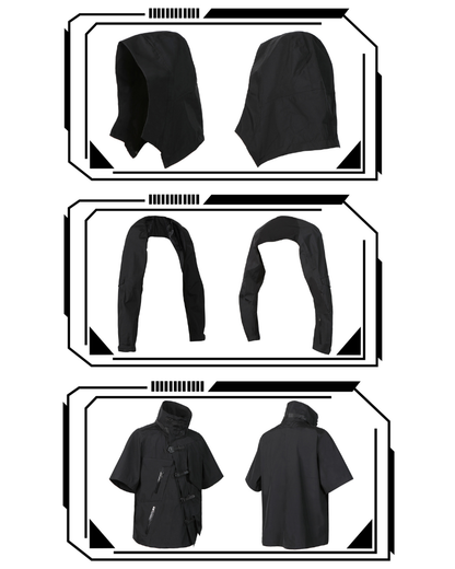 Cyberpunk Functional Waterproof Detachable Sleeves Jacket