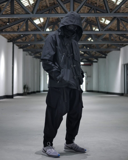 Cyberpunk Functional Waterproof Detachable Sleeves Jacket