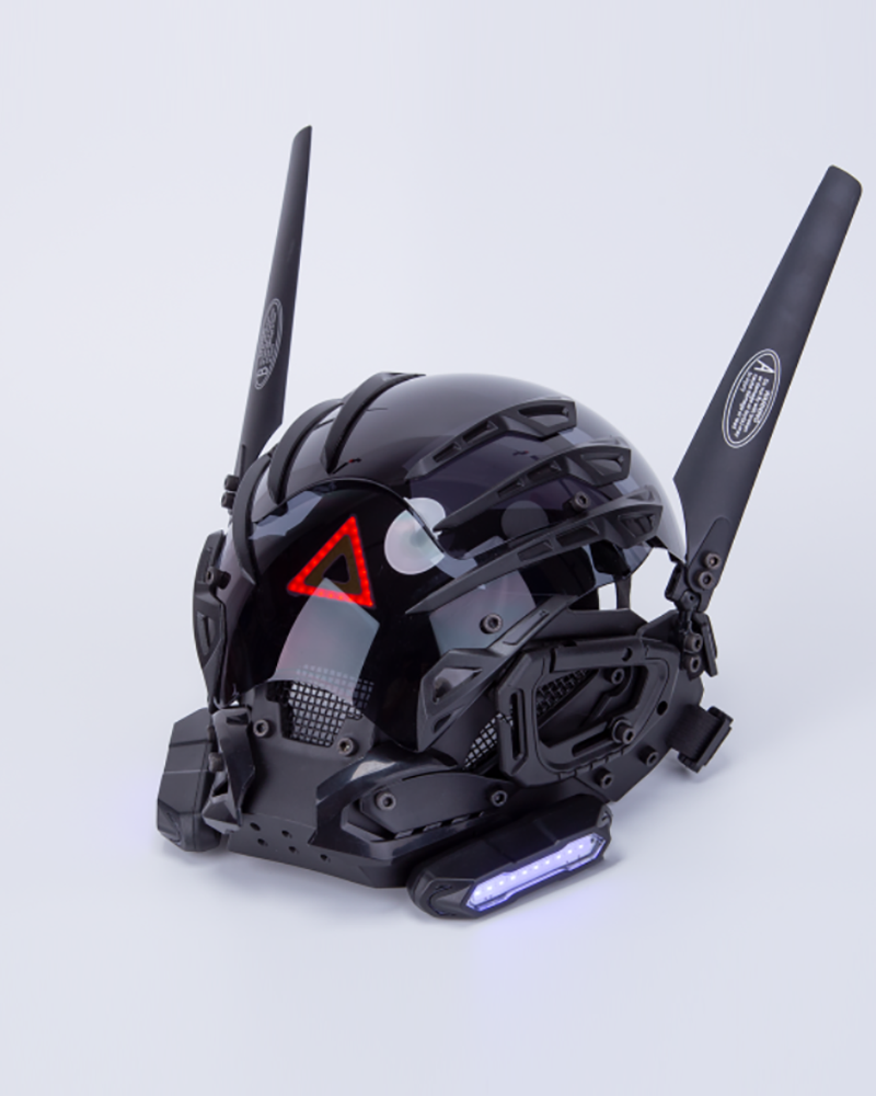 custom futuristic motorcycle helmet Futuristic Wing Cyberpunk Sci Fi Helmet Mask – Techwear Official