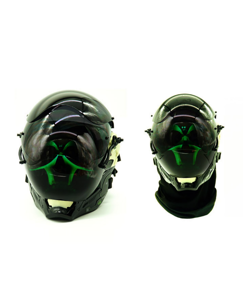 Punisher Glowing Cyberpunk Helmet Mask