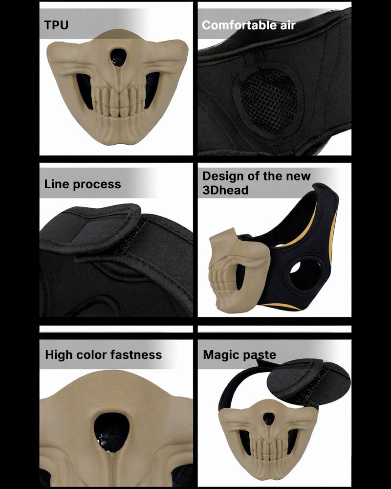 Cyberpunk Skull Futuristic Cosplay Face Mask
